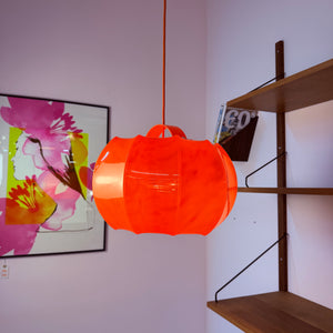 Hängelampe orange mit orangem Kabel von Ilka Plast