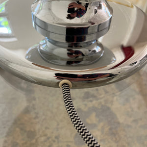 Tischlampe weiß Chrom Glas von Sölken