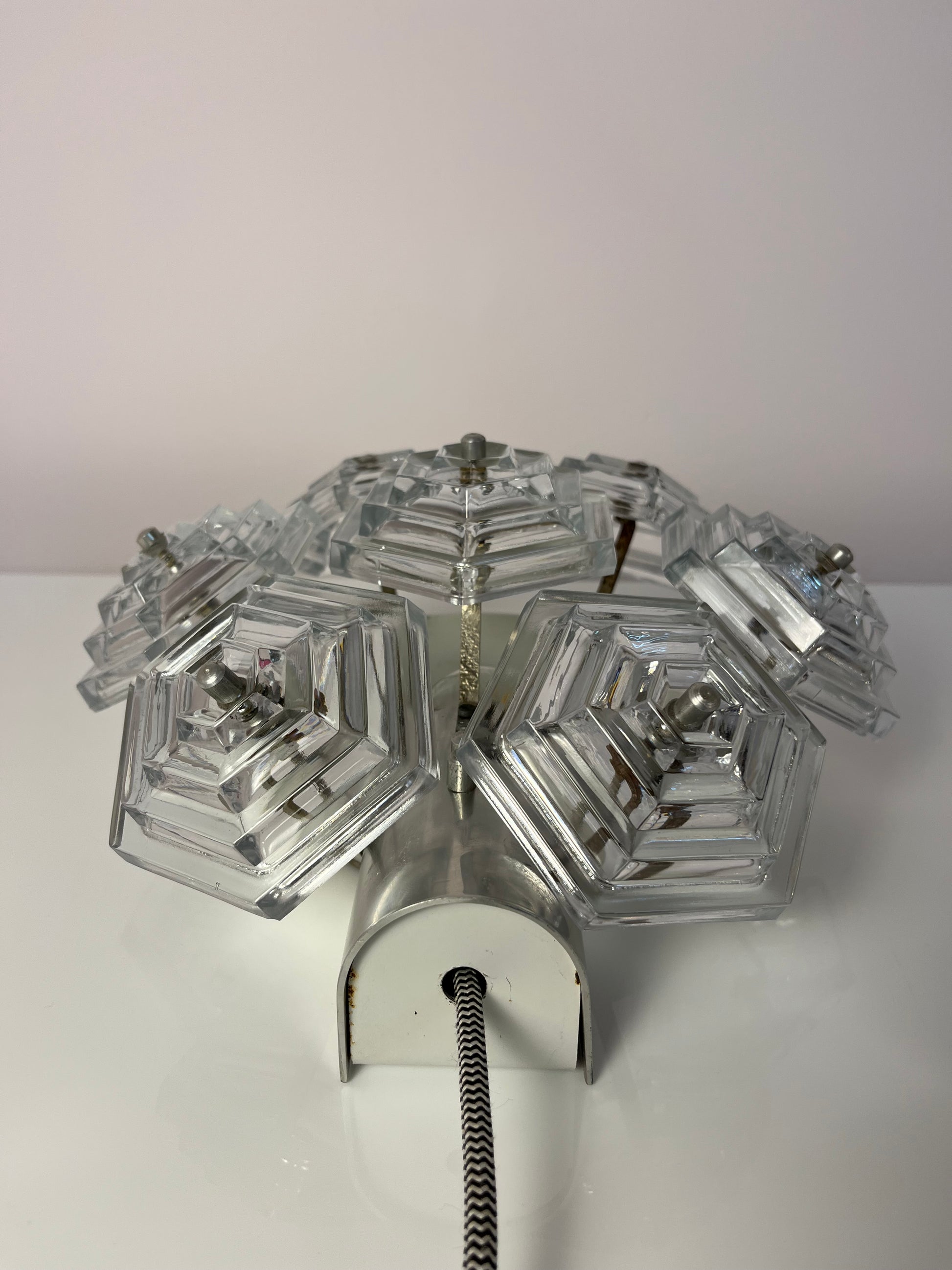 Wandlampe Eiskristall von VEB Kristallleuchtenbau Ebersbach