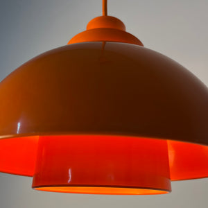 Hängelampen Minisol orange von K. Kewo für Nordisk Solar