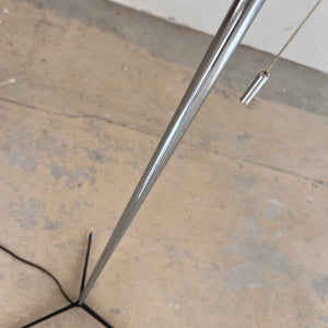 Stehlampe Chrom mit Stoff-Schirm von STAFF