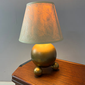 Kugeltischlampe Messing von Gusums Bruk aus Schweden
