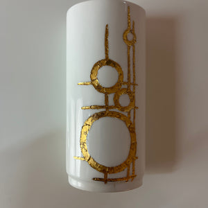 Vase 3127/4 weiß gold von Vera Kristansen