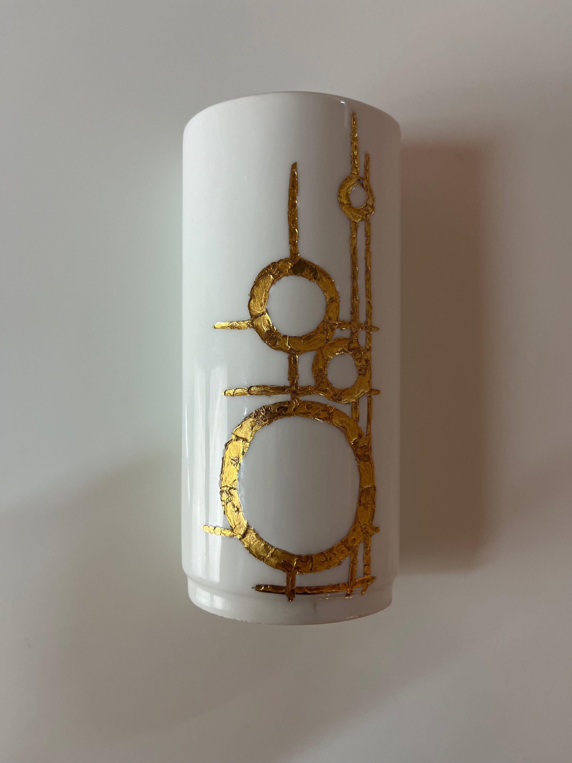 Vase 3127/4 weiß gold von Vera Kristansen