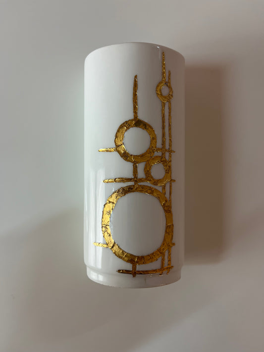 Vase 3127/4 weiß gold von Vera Kristansen