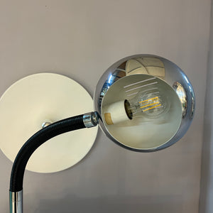 Tischlampe Gooseneck Chrom schwarz von Herda