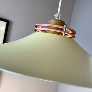 Lamellenlampe neu lackiert creme rosa braun