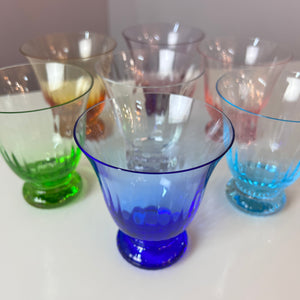 Set: 7x Wasserglas bunt