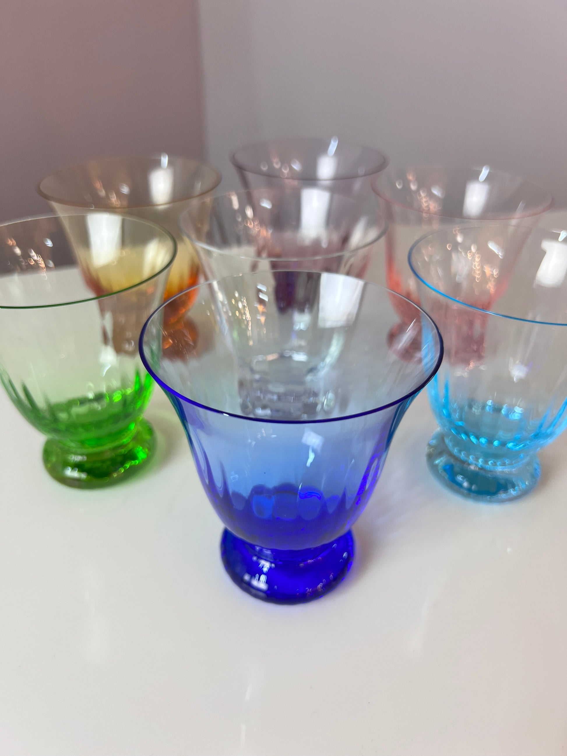 Set: 7x Wasserglas bunt