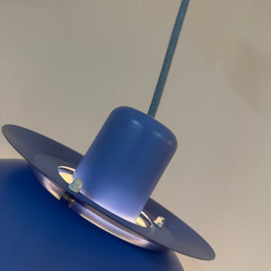 Lamellenlampe Typ 776 hellblau von Horn