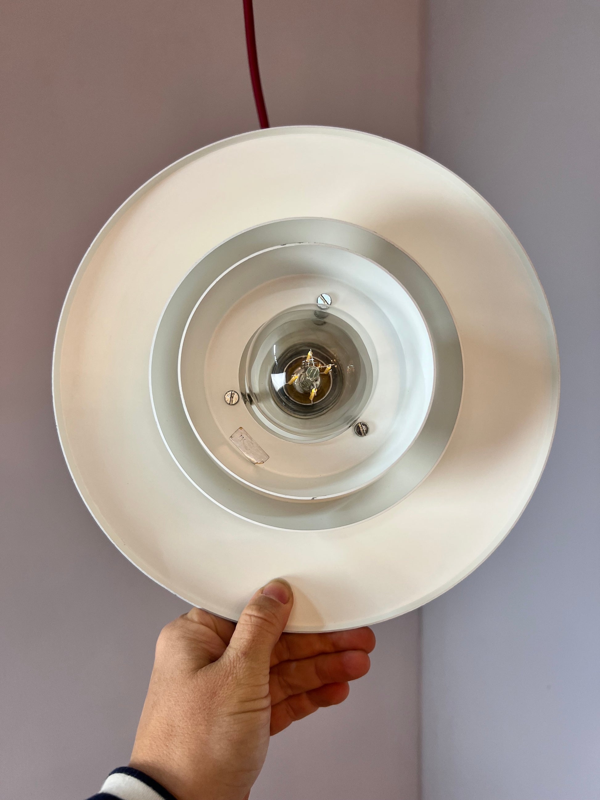 Lamellenlampe weiß