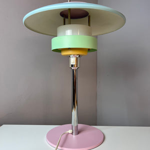 Tischlampe neu lackiert rosa mint