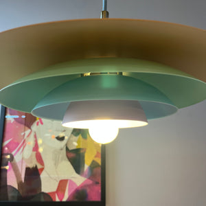 Lamellenlampe neu lackiert Peach Pastell