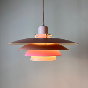 Lamellenlampe aus Dänemark in rosa