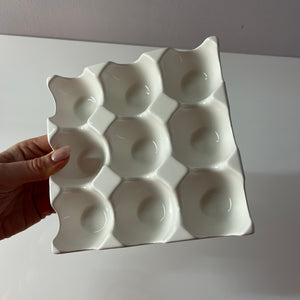 Eierwabe weiß Porzellan