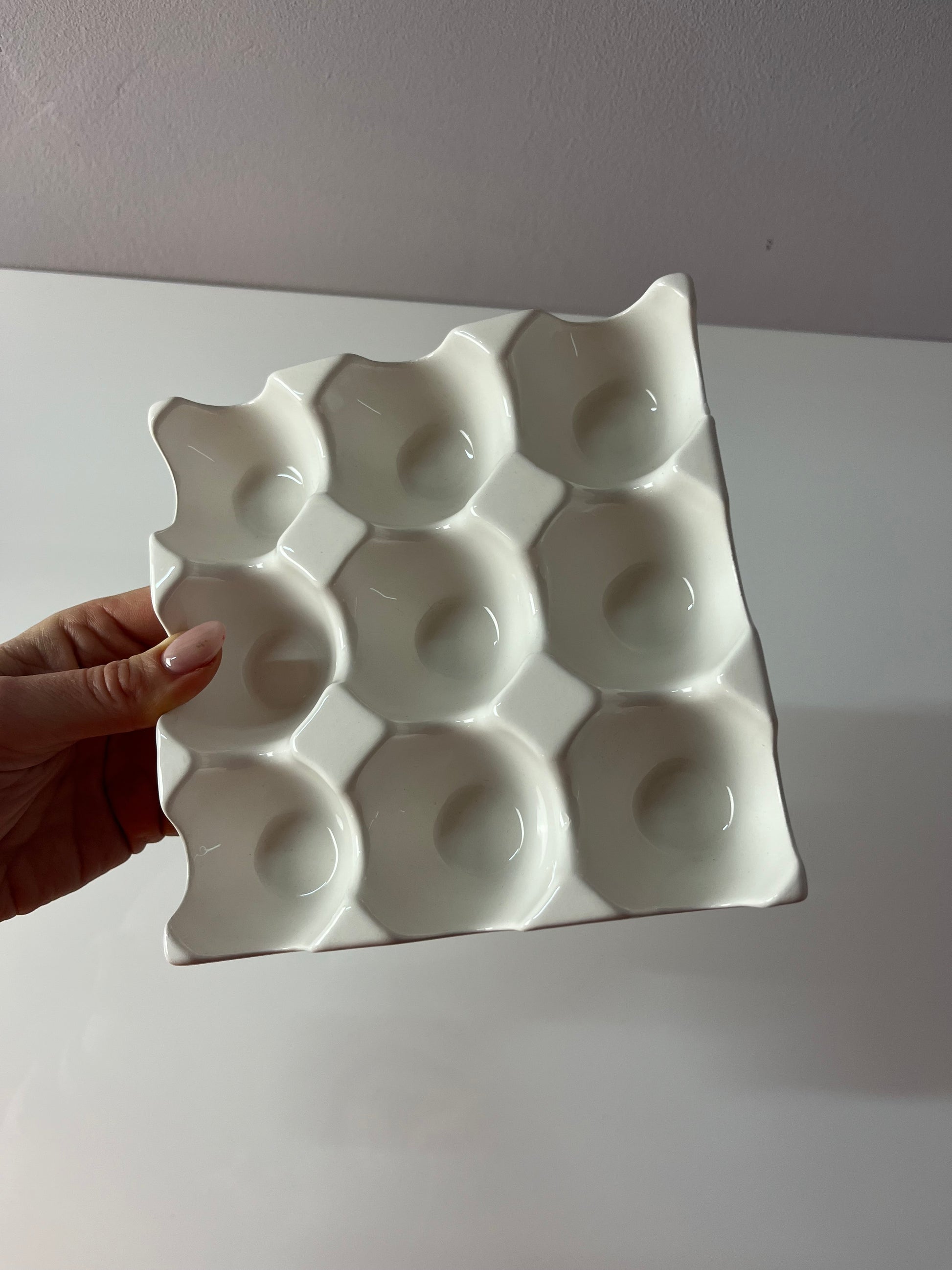 Eierwabe weiß Porzellan