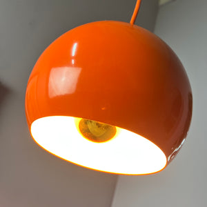 Kugellampe neu lackiert orange aus Dänemark