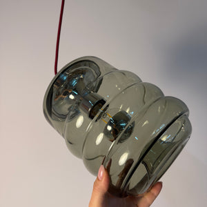 Hängelampe Rauchglas Chrom von Peill & Putzler