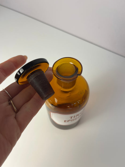 Apothekerglas Tinct. Ephedrae braun