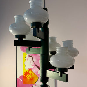 Kronleuchter grün Opalglas