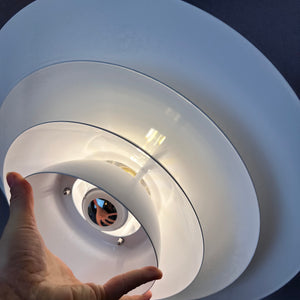 Lamellenlampe weiß Hochglanz