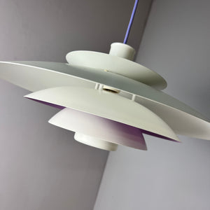 Lamellenlampe weiß lila von Formlight