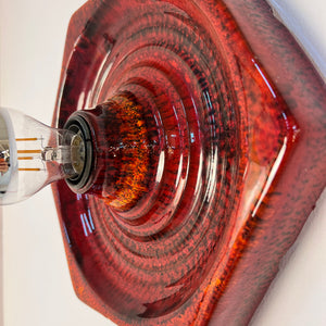 Wandlampe rot Keramik von Hustadt Leuchten