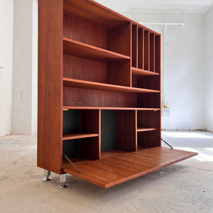 Bücherregal mit Klappfach Teak aus Dänemark