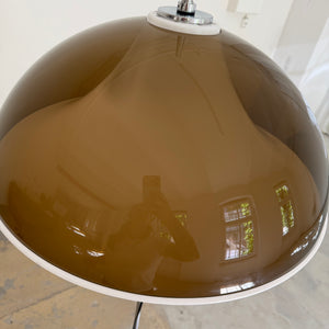 Stehlampe braun weiß Acryl Chrom von Elio Martinelli