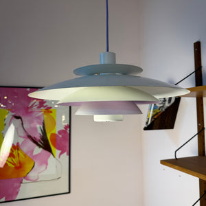 Lamellenlampe weiß lila von Formlight