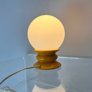 Tischlampe gelb Opalglas von Temde