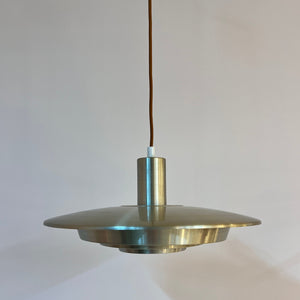 Lamellenlampe silber von Erik Jensen für Teknika