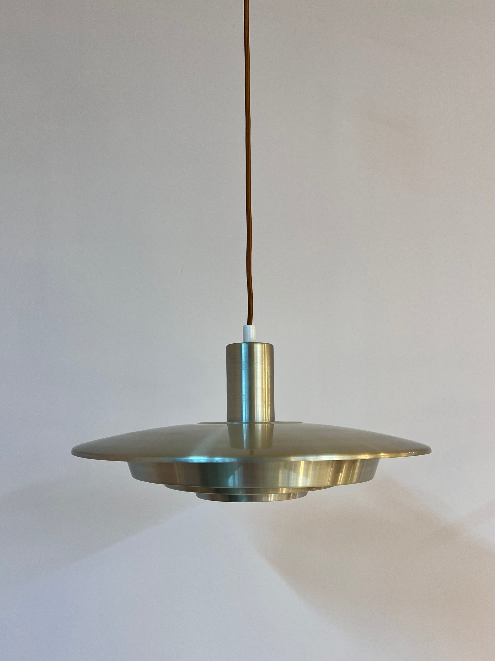 Lamellenlampe silber von Erik Jensen für Teknika