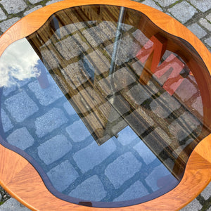 Couchtisch Teak Rauchglas