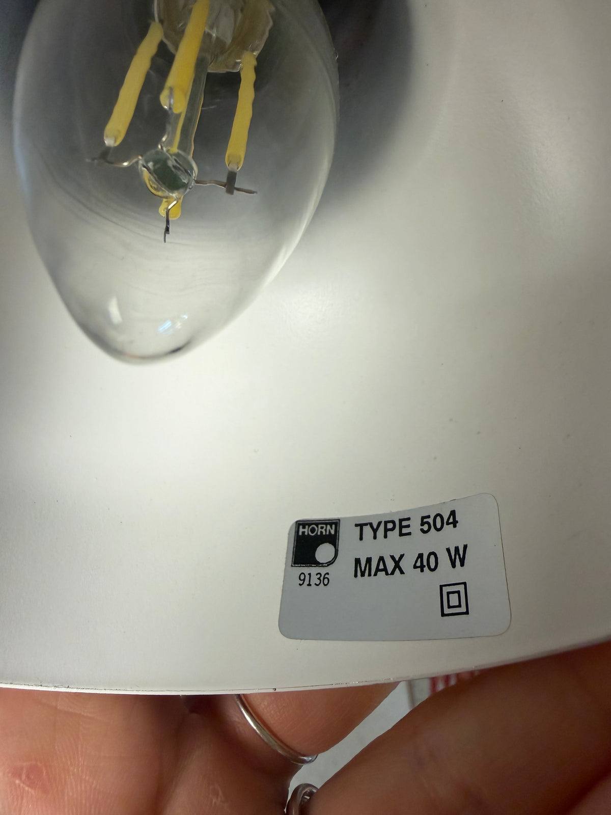 Wandlampe Type 504 rot von Horn