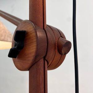 Stehlampe mit verstellbarem Arm & Gegengewicht aus Dänemark