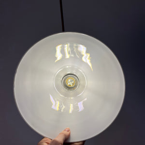Hängelampe Opalglas Messing