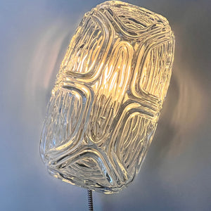Wandlampe Strukturglas mit Kabel