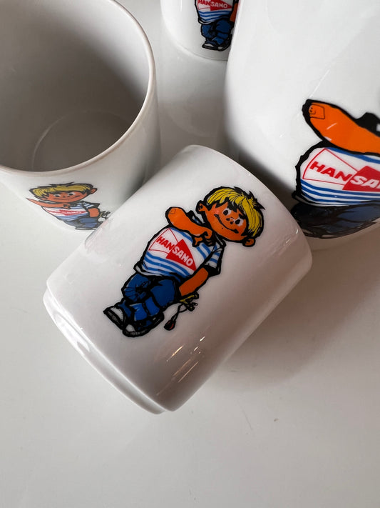 Set: 4 Becher & 1 Kanne Hansano von Schirnding Bavaria