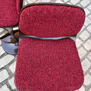 Barhocker braun rot neu bezogen