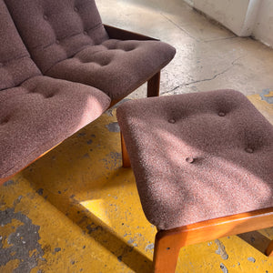 Set: Sofa mit Hocker mauve von Yngve Ekström für Swedese