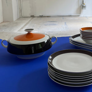 Porzellanservice orange braun von Eschenbach Bavaria