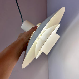 Lamellenlampe Dänemark cremeweiss