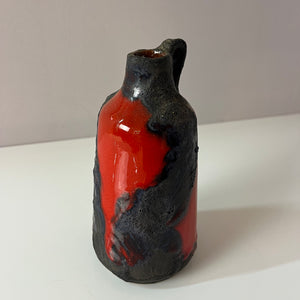 Vase Fat Lava rot dunkelbraun von Marei Keramik