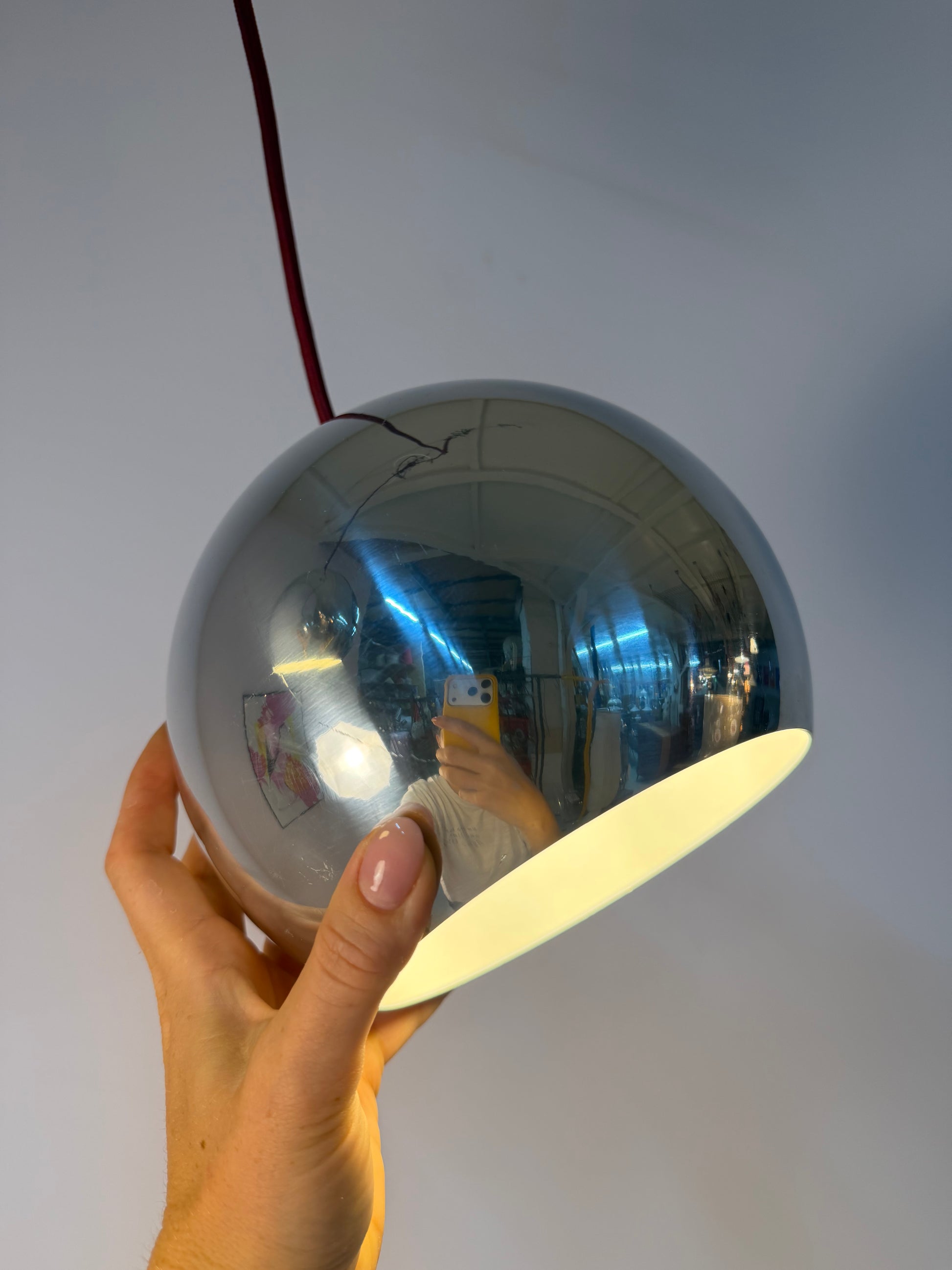 Kugellampe Topan Chrom von Verner Panton