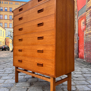 Tallboy Kommode Eiche mit Doppelgriffen von Holger Jensen für FDB Møbler