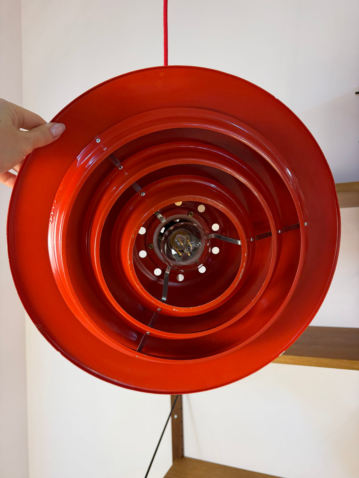 Lamellenlampe rot aus Dänemark