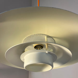 Lamellenlampe neu lackiert blaugrün von JEKA