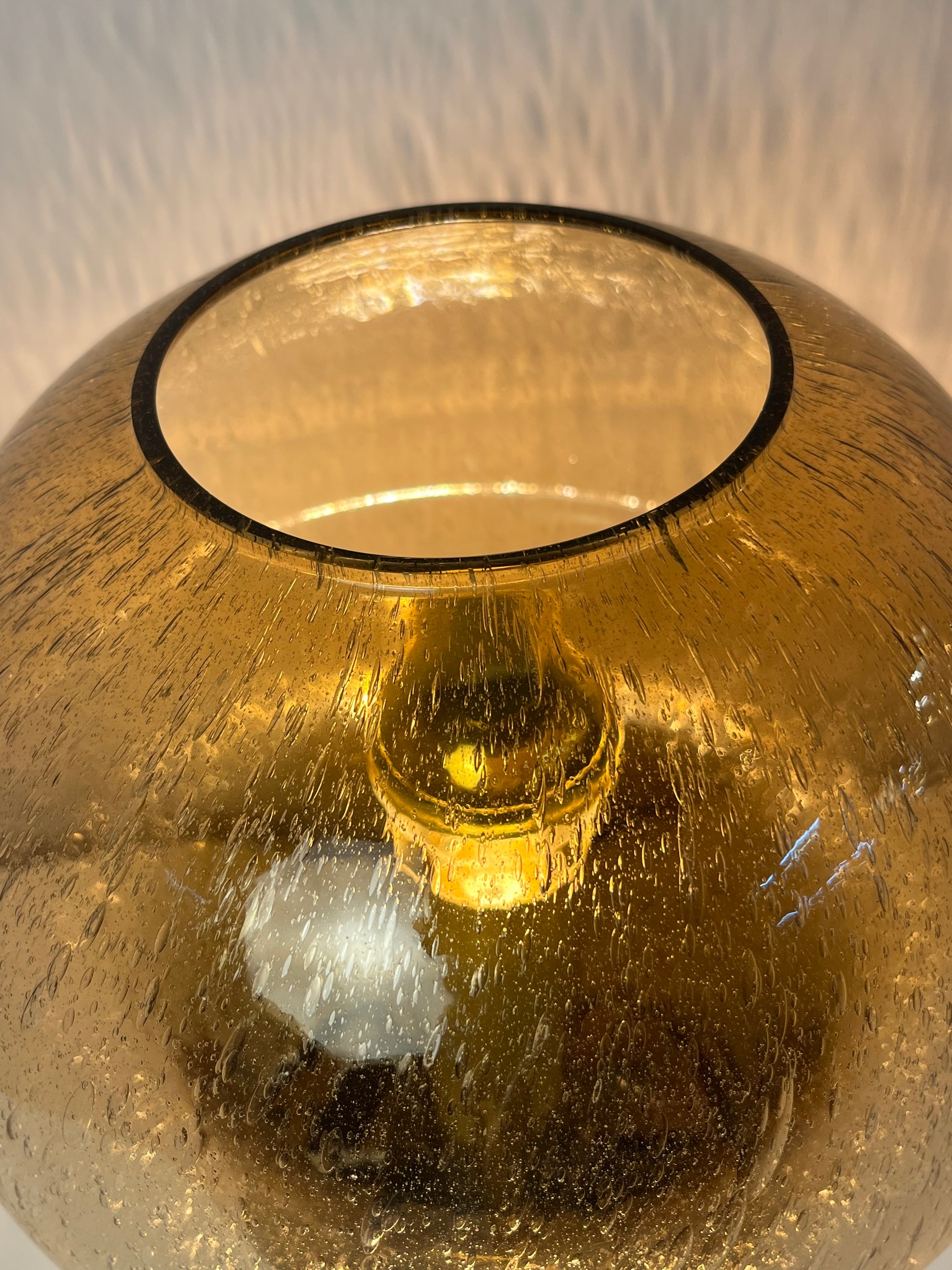 Pilzlampe braun Einschlussglas von Süssmuth Leuchten