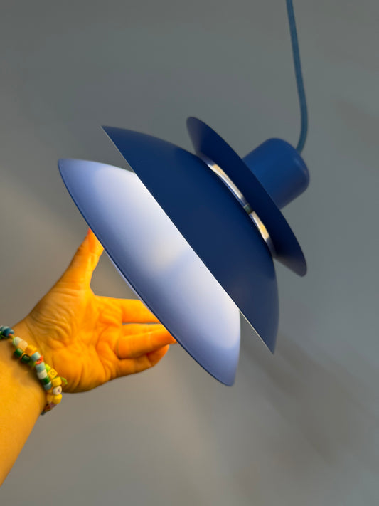 Lamellenlampe Typ 776 hellblau von Horn